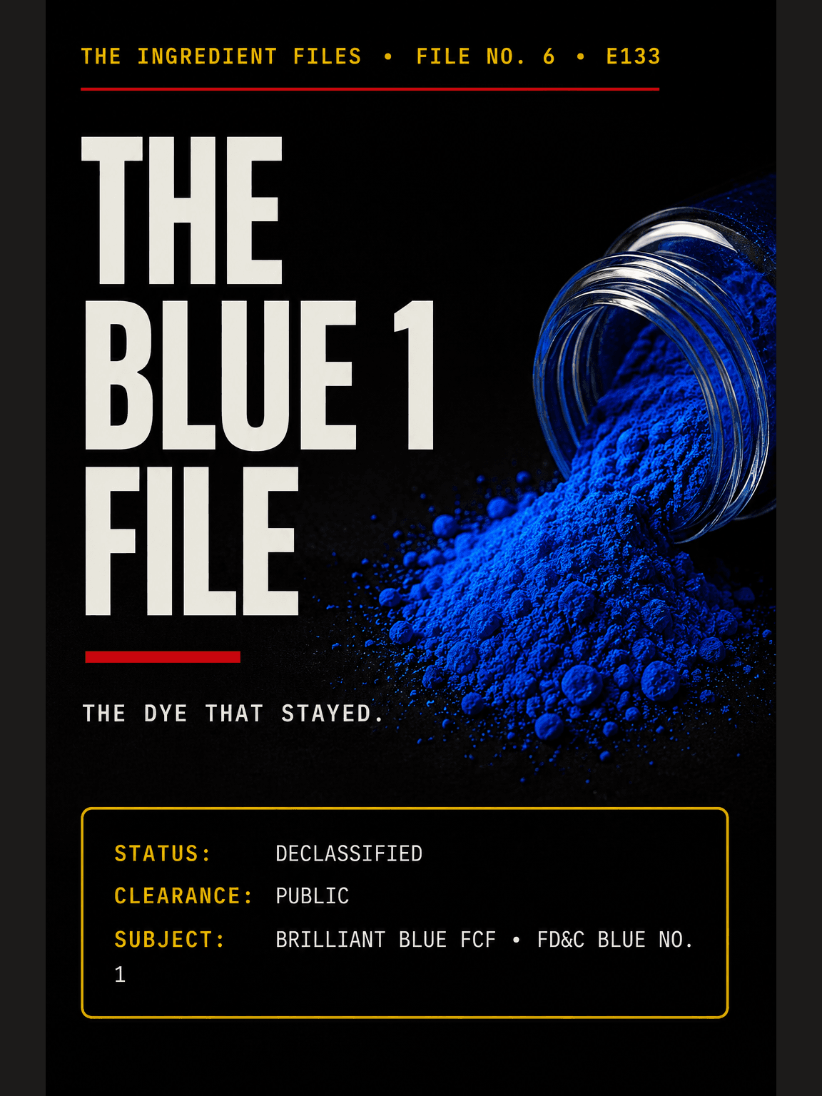 Ebook cover: The Blue 1 File: The Dye That Stayed.